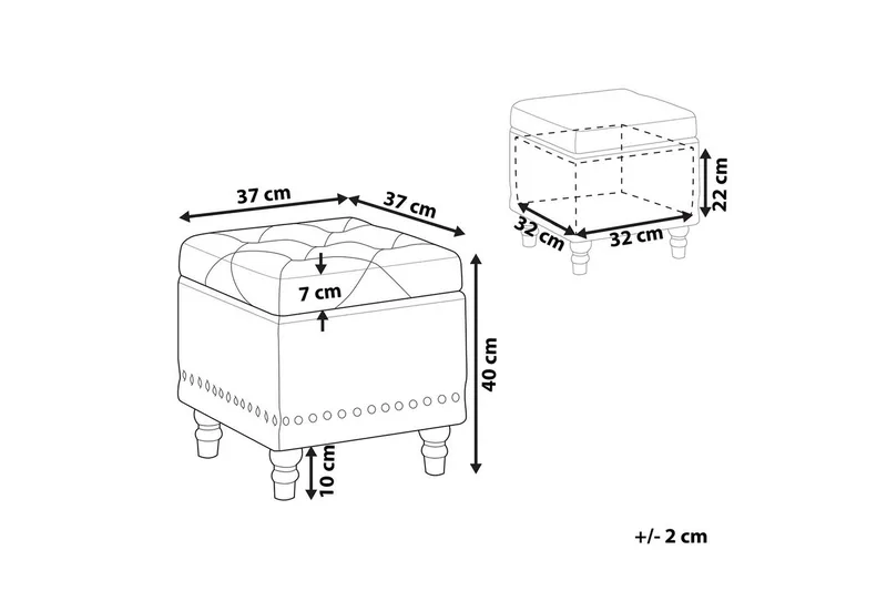 Rahi Loretto Sininen - Sininen - Huonekalut - Tuoli & nojatuoli - Jakkara & jalkarahi - Säkkirahi