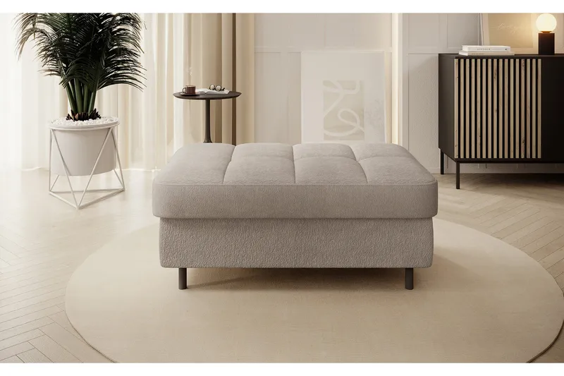 Manoti Rahi 104 cm - Beige - Huonekalut - Tuoli & nojatuoli - Jakkara & jalkarahi - Rahi - Rahi säilytystilalla