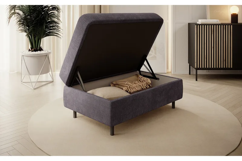 Manoti Rahi 104 cm - Tummanharmaa - Huonekalut - Tuoli & nojatuoli - Jakkara & jalkarahi - Rahi - Rahi säilytystilalla