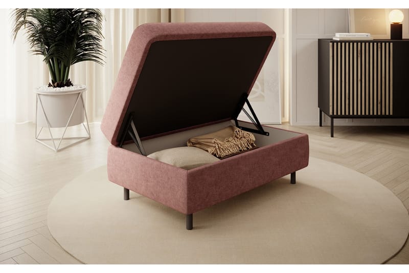 Manoti Rahi 104 cm - Vaaleanpunainen - Huonekalut - Tuoli & nojatuoli - Jakkara & jalkarahi - Rahi - Rahi säilytystilalla