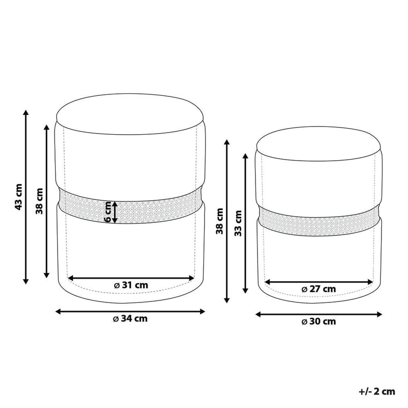 Rahi Medford 2-pakkaus - Beige - Huonekalut - Tuoli & nojatuoli - Jakkara & jalkarahi - Säkkirahi
