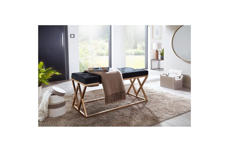 Penkki Wohnling verhoiltu Chesterfield-ilme sametilla kaksinkertainen kehys - kaksinkertainen kehys - Huonekalut - Tuoli & nojatuoli - Jakkara & jalkarahi - Rahi
 - Chesterfield-rahi