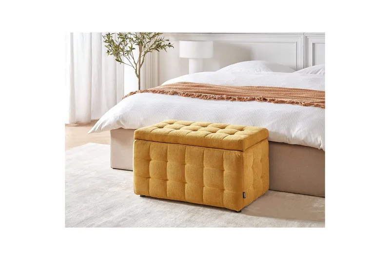 Rahi Michigan Keltainen - Keltainen - Huonekalut - Tuoli & nojatuoli - Jakkara & jalkarahi - Rahi - Chesterfield-rahi