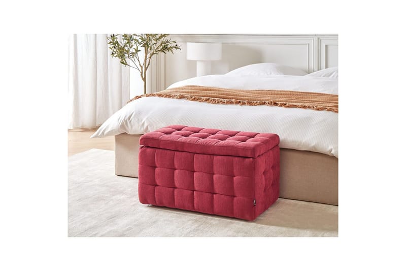 Rahi Michigan Punainen - Punainen - Huonekalut - Tuoli & nojatuoli - Jakkara & jalkarahi - Rahi - Chesterfield-rahi