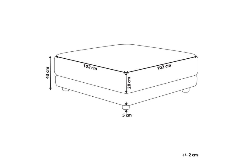 Rahi Sigtuna Beige/musta - Beige/musta - Huonekalut - Tuoli & nojatuoli - Jakkara & jalkarahi - Rahi - Chesterfield-rahi