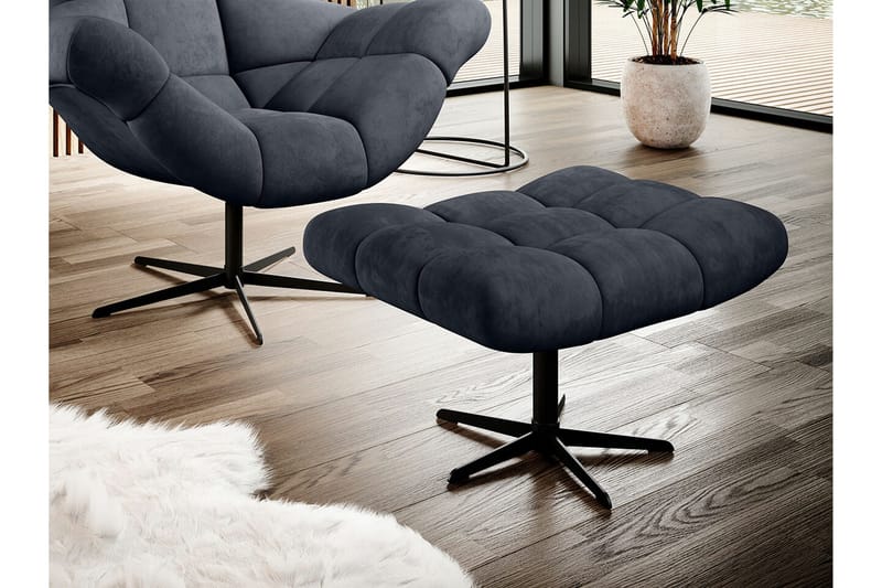 Rathkeale Fotpall 46 cm Black - Huonekalut - Tuoli & nojatuoli - Jakkara & jalkarahi - Rahi