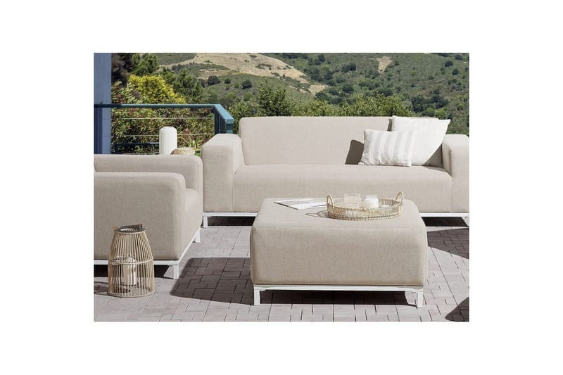 Rahi Rovigo Beige/valkoinen - Beige/valkoinen - Huonekalut - Tuoli & nojatuoli - Jakkara & jalkarahi - Rahi