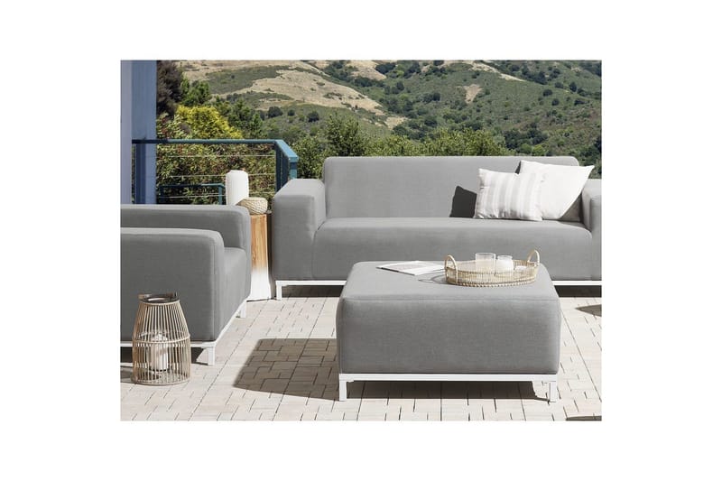 Rahi Rovigo Harmaa/valkoinen - Harmaa/valkoinen - Huonekalut - Tuoli & nojatuoli - Jakkara & jalkarahi - Rahi