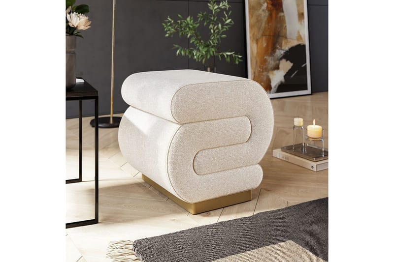 Rahi Sanina Kerman - Kermanvalkoinen - Huonekalut - Tuoli & nojatuoli - Jakkara & jalkarahi - Säkkirahi