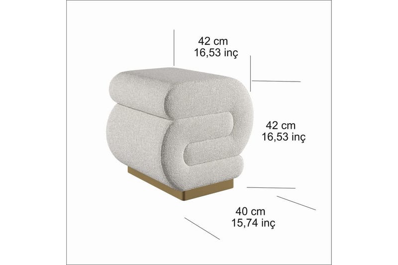 Rahi Sanina Kerman - Kermanvalkoinen - Huonekalut - Tuoli & nojatuoli - Jakkara & jalkarahi - Säkkirahi