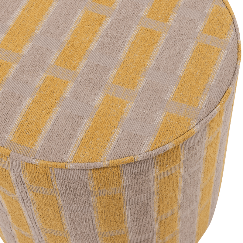 Rahi Sarli 46 cm pyöreä - Taupe/Keltainen - Huonekalut - Tuoli & nojatuoli - Jakkara & jalkarahi - Säkkirahi