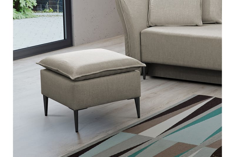 Staffin Fotpall 50 cm beige - Huonekalut - Tuoli & nojatuoli - Jakkara & jalkarahi - Rahi