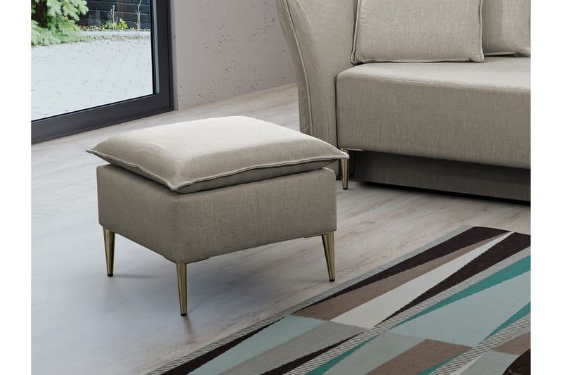 Staffin Fotpall 50 cm beige - Huonekalut - Tuoli & nojatuoli - Jakkara & jalkarahi - Rahi