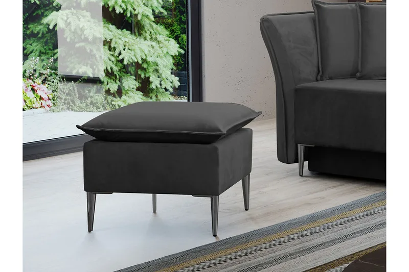 Staffin Fotpall 50 cm Black - Huonekalut - Tuoli & nojatuoli - Jakkara & jalkarahi - Rahi