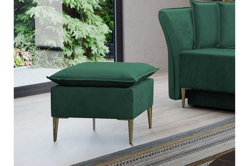 Staffin Fotpall 50 cm Dark green - Huonekalut - Tuoli & nojatuoli - Jakkara & jalkarahi - Rahi