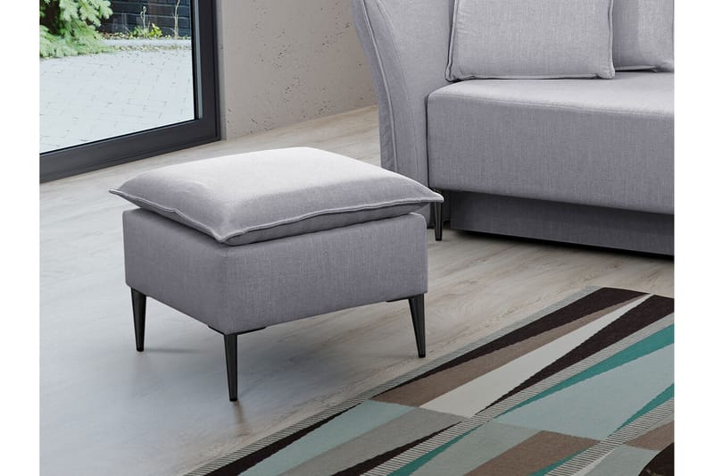 Staffin Fotpall 50 cm Light grey/Dark grey - Huonekalut - Tuoli & nojatuoli - Jakkara & jalkarahi - Rahi