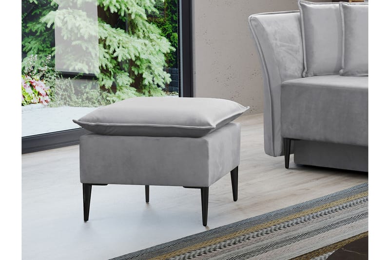 Staffin Fotpall 50 cm Ljusgrå - Huonekalut - Tuoli & nojatuoli - Jakkara & jalkarahi - Rahi