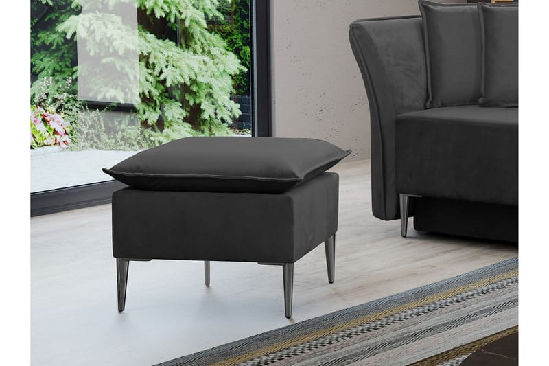 Staffin Fotpall 50 cm NO_BRAND Black - Huonekalut - Tuoli & nojatuoli - Jakkara & jalkarahi - Rahi