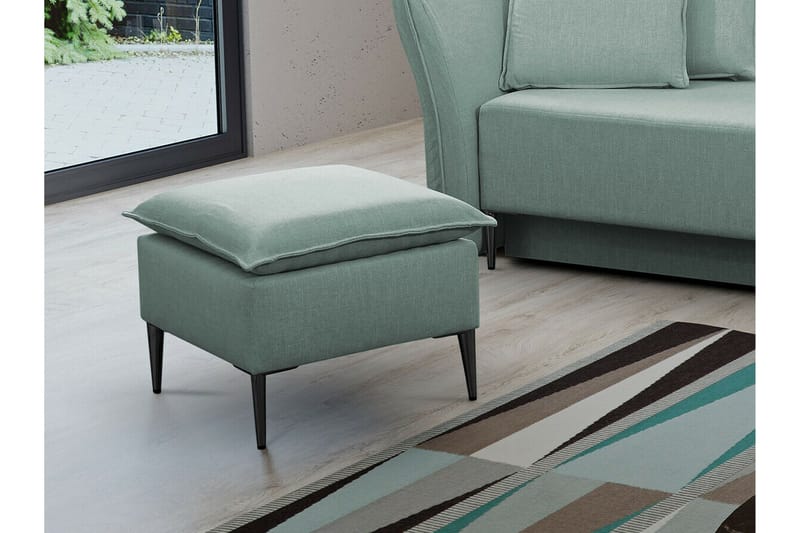 Staffin Fotpall 50 cm NO_BRAND Light blue/Light grey - Huonekalut - Tuoli & nojatuoli - Jakkara & jalkarahi - Rahi