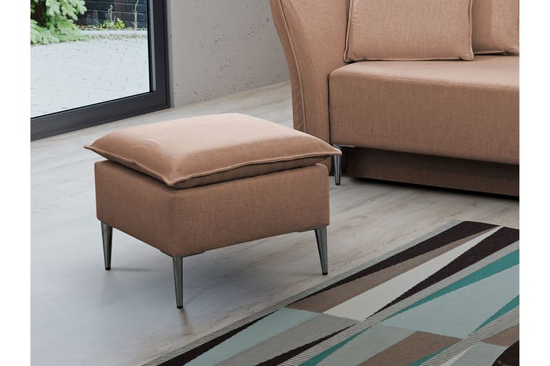 Staffin Fotpall 50 cm NO_BRAND Light brown - Huonekalut - Tuoli & nojatuoli - Jakkara & jalkarahi - Rahi