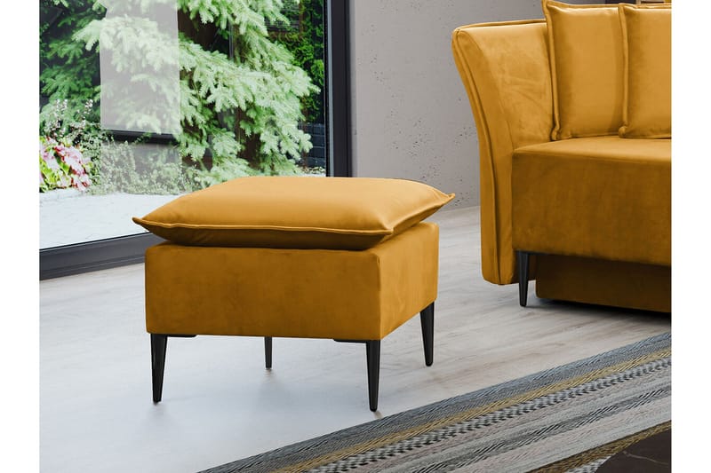 Staffin Fotpall 50 cm Yellow - Huonekalut - Tuoli & nojatuoli - Jakkara & jalkarahi - Rahi