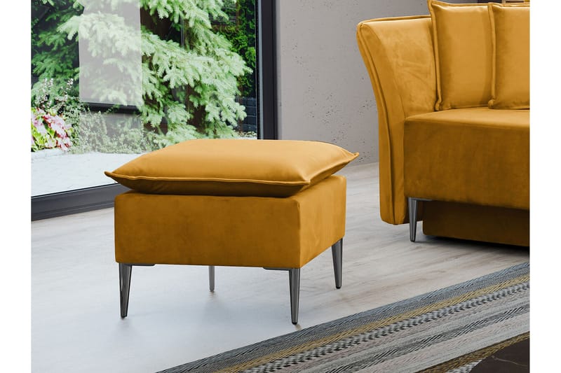 Staffin Fotpall 50 cm Yellow - Huonekalut - Tuoli & nojatuoli - Jakkara & jalkarahi - Rahi