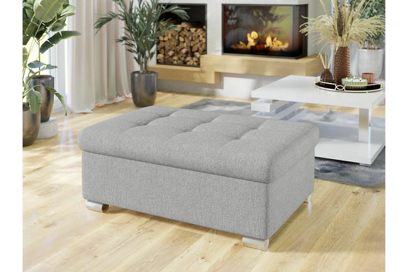 Trefor Fotpall 70 cm Ljusgrå - Huonekalut - Tuoli & nojatuoli - Jakkara & jalkarahi - Rahi