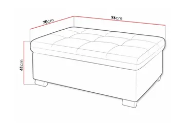 Trefor Fotpall 70 cm Ljusgrå - Huonekalut - Tuoli & nojatuoli - Jakkara & jalkarahi - Rahi