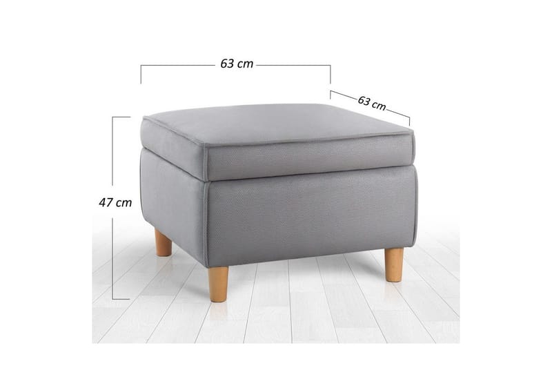 Rahi Veyacen Harmaa - Harmaa - Huonekalut - Tuoli & nojatuoli - Jakkara & jalkarahi - Rahi