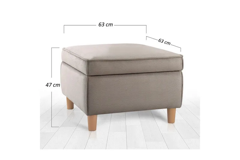 Rahi Veyacen Ruskea - Ruskea - Huonekalut - Tuoli & nojatuoli - Jakkara & jalkarahi - Rahi