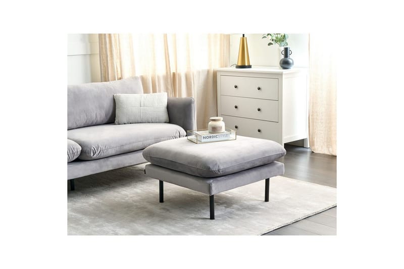 Rahi Vinterbro Harmaa/musta, Sametti - Harmaa/musta, Sametti - Huonekalut - Tuoli & nojatuoli - Jakkara & jalkarahi - Rahi