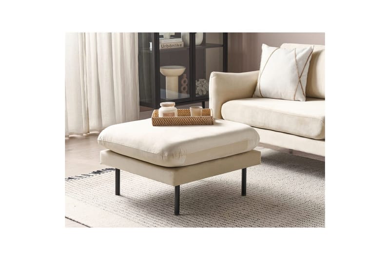 Rahi Vinterbro Vaaleabeige/musta, Sametti - Vaaleabeige/musta, Sametti - Huonekalut - Tuoli & nojatuoli - Jakkara & jalkarahi - Rahi