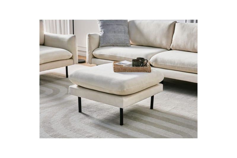 Rahi Vinterbro Vaaleabeige/musta, Polyesteri - Vaaleabeige/musta, Polyesteri - Huonekalut - Tuoli & nojatuoli - Jakkara & jalkarahi - Rahi