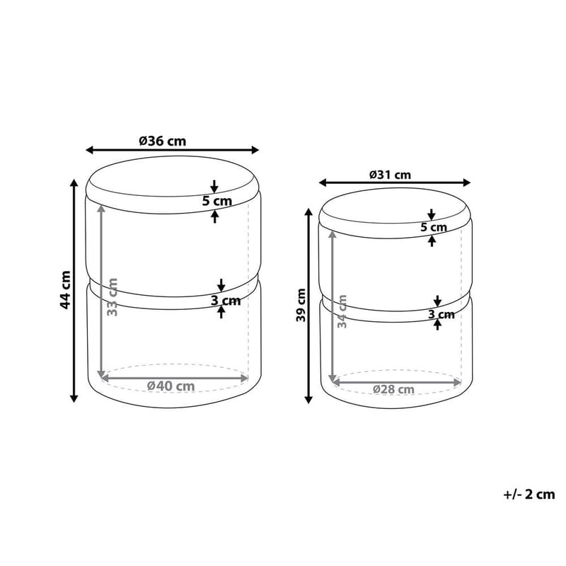 Rahi Wichita 2-pakkaus - Rosa, kulta - Huonekalut - Tuoli & nojatuoli - Jakkara & jalkarahi - Säkkirahi