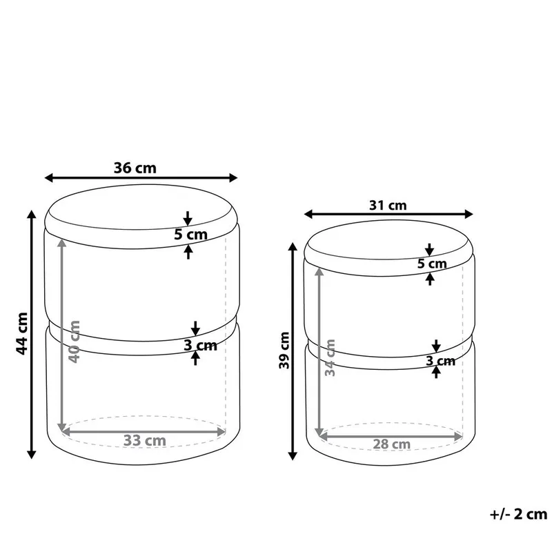 Rahi Wichita 2-pakkaus - Ruskea, Kulta - Huonekalut - Tuoli & nojatuoli - Jakkara & jalkarahi - Säkkirahi