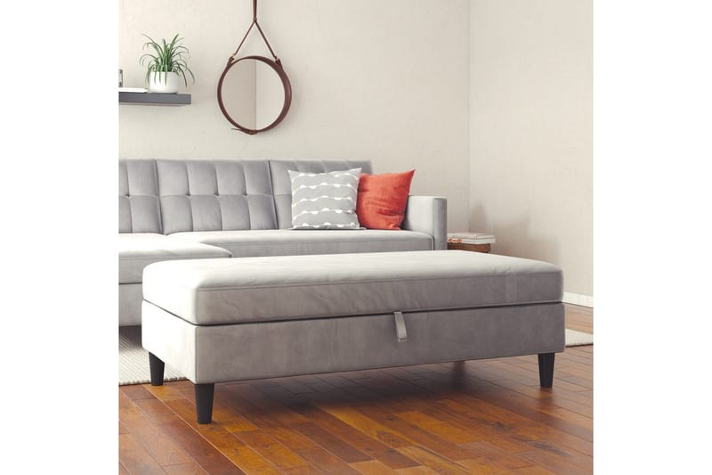 Rahi/Jakkara Hartford Harmaa, Sametti - Harmaa, Sametti - Huonekalut - Tuoli & nojatuoli - Jakkara & jalkarahi - Rahi