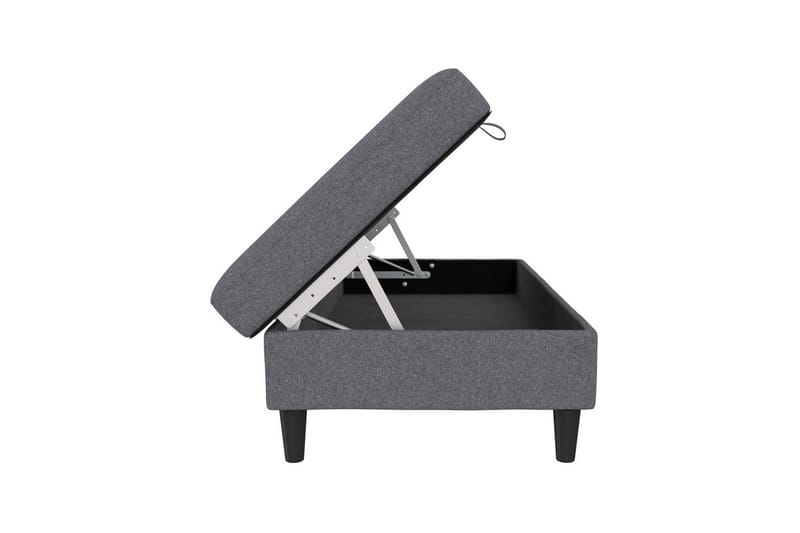 Rahi/Jakkara Hartford Harmaa, Pellavakankaan näköinen (100% polyesteri) - Harmaa, Pellavakankaan näköinen (100% polyesteri) - Huonekalut - Tuoli & nojatuoli - Jakkara & jalkarahi - Rahi