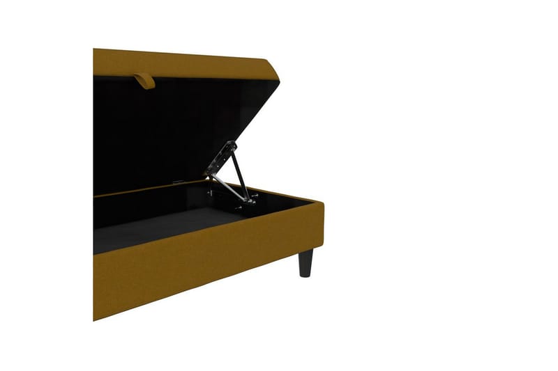 Rahi/Jakkara Hartford Keltainen, Pellavakankaan näköinen (100% polyesteri) - Keltainen, Pellavakankaan näköinen (100% polyesteri) - Huonekalut - Tuoli & nojatuoli - Jakkara & jalkarahi - Rahi