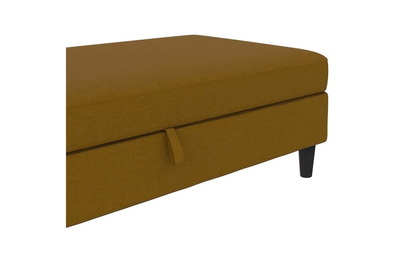 Rahi/Jakkara Hartford Keltainen, Pellavakankaan näköinen (100% polyesteri) - Keltainen, Pellavakankaan näköinen (100% polyesteri) - Huonekalut - Tuoli & nojatuoli - Jakkara & jalkarahi - Rahi