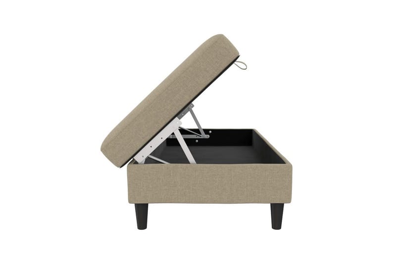 Rahi/Jakkara Hartford Ruskea, Pellavakankaan näköinen (100% polyesteri) - Ruskea, Pellavakankaan näköinen (100% polyesteri) - Huonekalut - Tuoli & nojatuoli - Jakkara & jalkarahi - Rahi