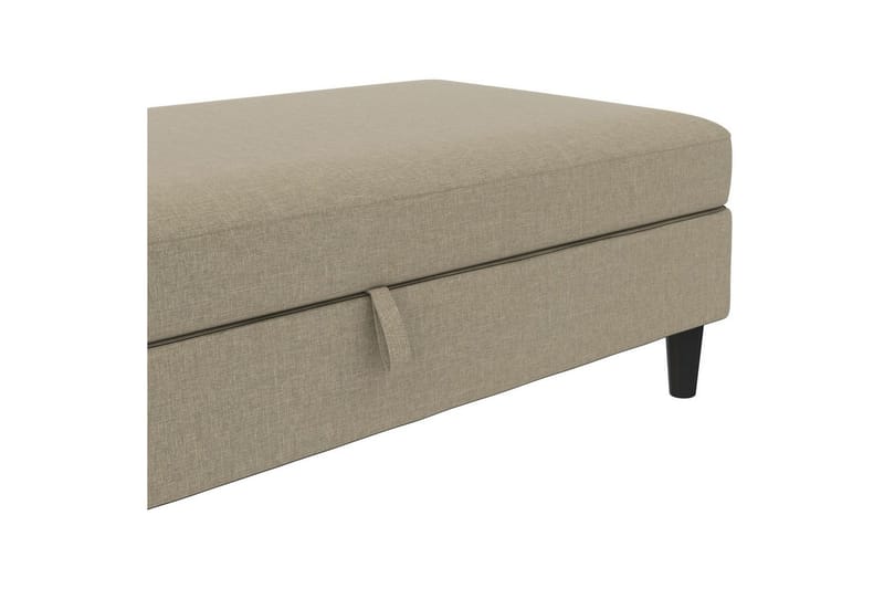 Rahi/Jakkara Hartford Ruskea, Pellavakankaan näköinen (100% polyesteri) - Ruskea, Pellavakankaan näköinen (100% polyesteri) - Huonekalut - Tuoli & nojatuoli - Jakkara & jalkarahi - Rahi