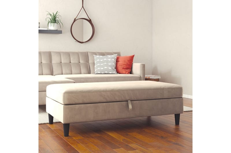 Rahi/Jakkara Hartford Taupe, Sametti - Taupe, Sametti - Huonekalut - Tuoli & nojatuoli - Jakkara & jalkarahi - Rahi