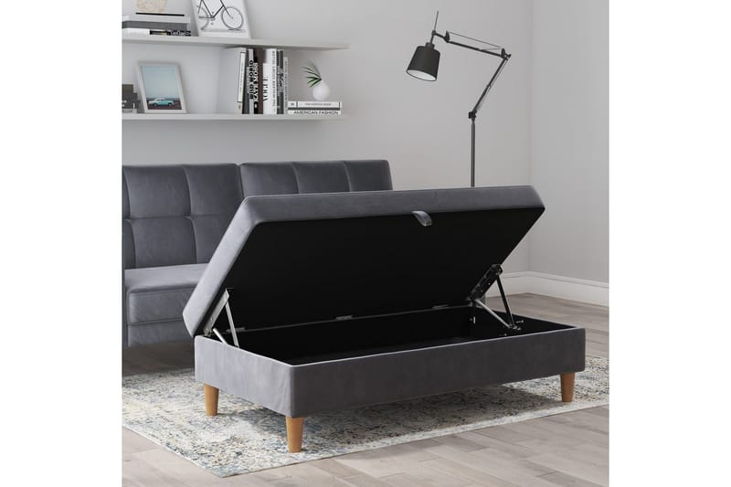 Rahi/Jakkara Lilly Antrasiitti, Sametti/Puu/Muovi - Antrasiitti, Sametti/Puu/Muovi - Huonekalut - Tuoli & nojatuoli - Jakkara & jalkarahi - Rahi