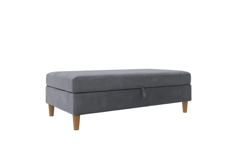 Rahi/Jakkara Lilly Antrasiitti, Sametti/Puu/Muovi - Antrasiitti, Sametti/Puu/Muovi - Huonekalut - Tuoli & nojatuoli - Jakkara & jalkarahi - Rahi