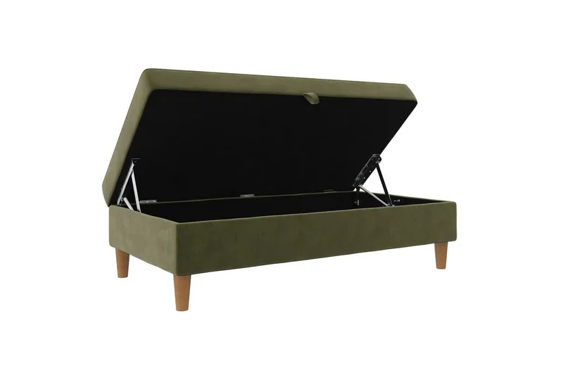 Rahi/Jakkara Lilly Oliivinvihreä, Sametti/Puu/Muovi - Oliivinvihreä, Sametti/Puu/Muovi - Huonekalut - Tuoli & nojatuoli - Jakkara & jalkarahi - Rahi