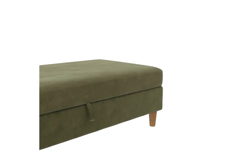 Rahi/Jakkara Lilly Oliivinvihreä, Sametti/Puu/Muovi - Oliivinvihreä, Sametti/Puu/Muovi - Huonekalut - Tuoli & nojatuoli - Jakkara & jalkarahi - Rahi