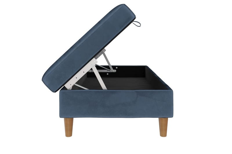 Rahi/Jakkara Lilly Sininen, Sametti/Puu/Muovi - Sininen, Sametti/Puu/Muovi - Huonekalut - Tuoli & nojatuoli - Jakkara & jalkarahi - Rahi