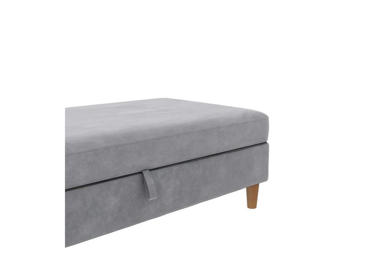 Rahi/Jakkara Lilly Vaaleanharmaa, Sametti/Puu/Muovi - Vaaleanharmaa, Sametti/Puu/Muovi - Huonekalut - Tuoli & nojatuoli - Jakkara & jalkarahi - Rahi