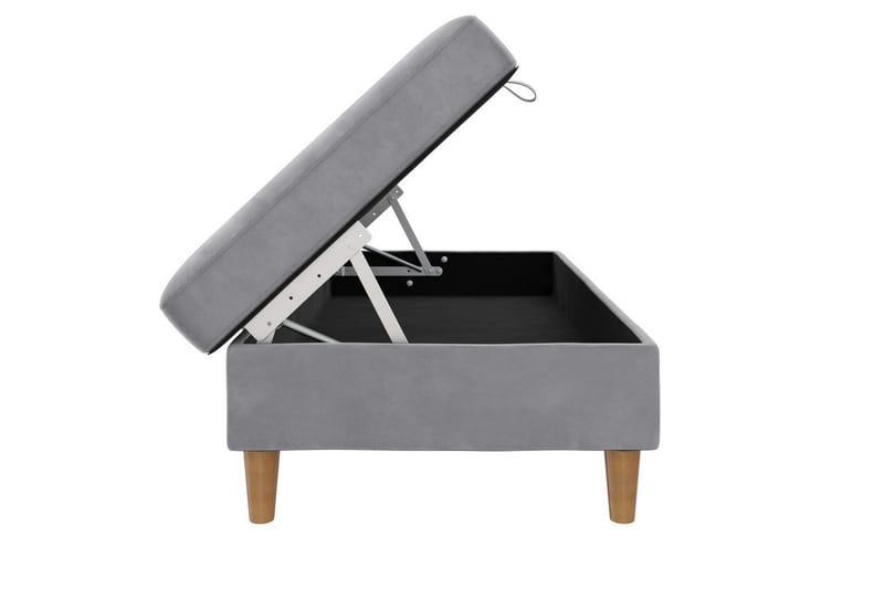 Rahi/Jakkara Lilly Vaaleanharmaa, Sametti/Puu/Muovi - Vaaleanharmaa, Sametti/Puu/Muovi - Huonekalut - Tuoli & nojatuoli - Jakkara & jalkarahi - Rahi