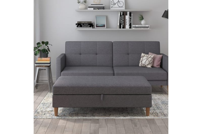 Rahi/Jakkara Lilly Vaaleanharmaa, Pellava - Vaaleanharmaa, Pellava - Huonekalut - Tuoli & nojatuoli - Jakkara & jalkarahi - Rahi